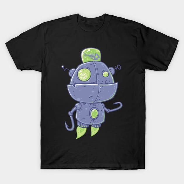 Fishing Robot T-Shirt by fizzgig